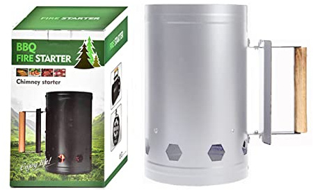 CHICIRIS Arrancador rápido puede arranque rápido fuego rápido cubo de encendido de acero inoxidable de carbón arranque con entrada de viento para barbacoa parrilla camping al aire (WHITE)