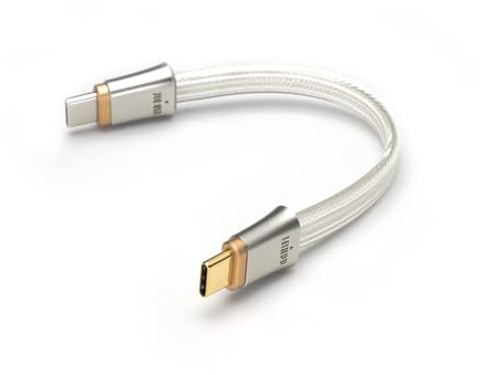 dd HiFi TC19CC (Comet) Cable de señal digital de plata pura USB-C a USB-C OTG 10 cm, diseño paralelo de cuatro cables
