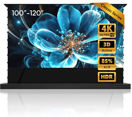 NothingProjector Tela per proiettore, 120 pollici, allungabile, elettrica, ALR CLR, schermo TV laser 4K UHD, home theater, portatile, schermo per proiettore a distanza ultra corta, nessun montaggio