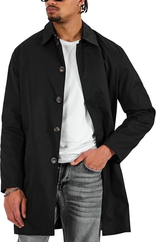 Redbridge Cappotto corto con abbottonatura e colletto, elegante cappotto per la primavera e l'autunno, per business e Smart Casual, Nero , L