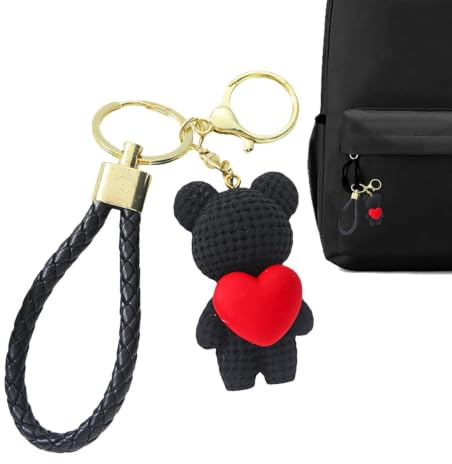 Bear Key Rings, Bear Keychain 3D Ornaments Hänge Nyckelringar Mini | -tema Förtjusande kul Dekorativ Söta tillbehör Barnfestfavoriter för handväska Väska Charmhänge