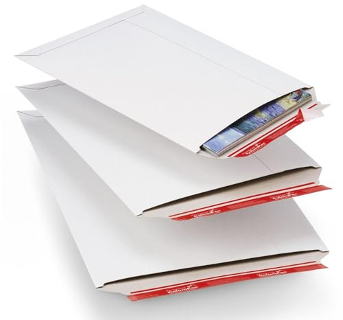 ColomPac® Karton-Versandtaschen weiß 32,0 x 45,5 cm (BxH) Außenmaße geeignet fur A3