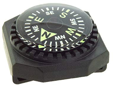 Sun Company Slip-On Wrist Compass - Easy-to-Read Compass for Watch Band or Paracord Survival Bracelet