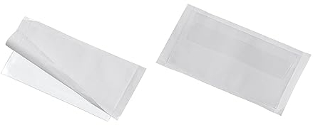 Durable Pocketfix Plus, Selbstklebetaschen mit Verschlusskappe für Visitenkarten, 10 Stück, 106 x 65 mm, transparent, 809219