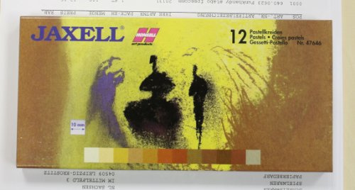 Jaxell 47646 - Gessetti a Pastello, 12 pz, Toni del Marrone