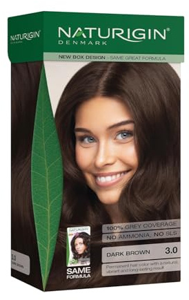Dunkelbraun 3.0 permanente Haarfabe mit natürlichen Inhaltsstoffen - Ohne Ammoniak