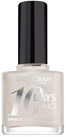 DEBORAH Smalto 10 Days Long 21, Pearly white, 1 Unità, Confezione da 1