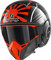 SHARK Herren NC Motorrad Helm, Schwarz/Orange, M
