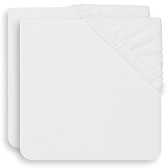 Jollein 2550-503-00001 Wickeltuchabdeckung Frottee 50x70cm weiß (2er Pack), weiß, 550 g