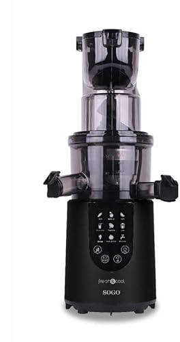 SOGO Licuadora para Zumos y Batidos Prensado en Frío - Extractor de Zumos y Verduras con Panel Táctil - Exprimidor Zumo de Frutas, Verduras, Smoothies y Sorbetes - Bajo Consumo Energético