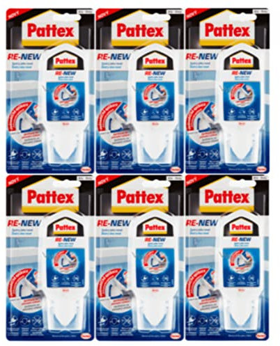 Pattex Perfektes Bad Neue Fuge, Silikon Dichtmasse für neue Fugen, Sanitärsilikon für Küche und Bad, einfache Erneuerung von Fugen in nur einem Schritt zum Schutz vor Schimmel, weiß 6 x 80ml