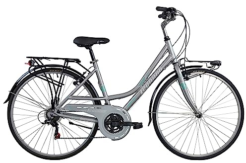 Legnano Lerici L431, City Bike Donna 28 pollici, Colore Grigio Matt e Acquamarina, Taglia 44