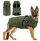 Woiil wasserdichte Hundejacke Hundemantel mit Geschirr Reflektierend warme Winterweste für ganz große Hunde mit D-Ring Geschirrloch Winterhundejacke Skifahren Armeegrün XXL