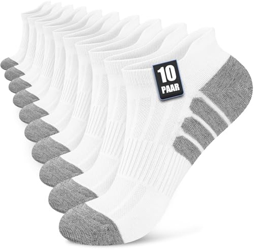 Stoeury 10/20 Pares Calcetines Tobilleros Hombre Mujer, Calcetines Cortos Hombre de Algodon Transpirable, Cómodo con Malla Transpirable