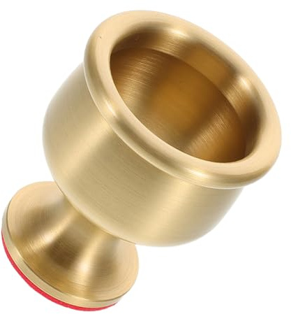 AUTSUPPL Cáliz de Latón para Ofrendas Dorado Copa para Agua Sagrada y Vino Resistente y Elegante para Rituales y Comuniones para Templos y Uso Doméstico