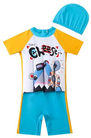 Generisch Costume da bagno galleggiante per bambini (4-8 anni), giallo., M