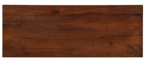 SooIarix Rektangulär bordsskiva av massivt gammalt trä, 80 x 30 x 3,8 cm, återvunnet trä med naturlig finish, mångsidig skrivbordsskiva för kök och matsal