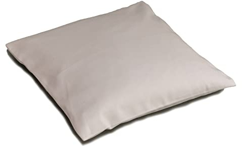 Giraffenland Coussin aux balles d´épeautre Biologique 30x30cm, Tissu sergé Blanc cassé (écru), avec enveloppes d´épeautre Bio, Directement rempli