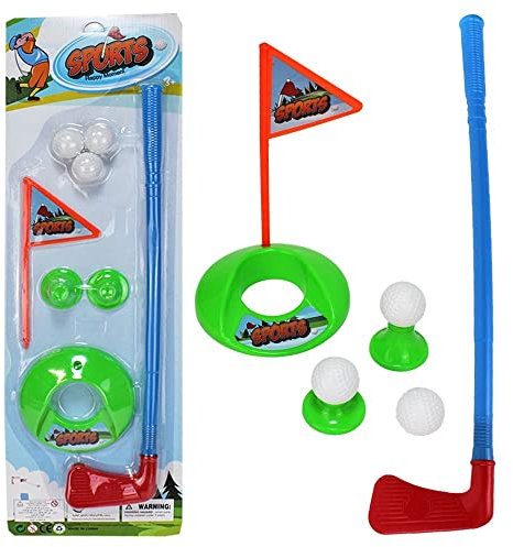 BEMIRO Kinder Golf Set Spielzeug für Minigolf - aus Kunststoff, Indoor Mini Golf, Mini Golf Kinderspiel, Mini Golf Home, Mini Golf Indoor, Mini Golf Indoor Set