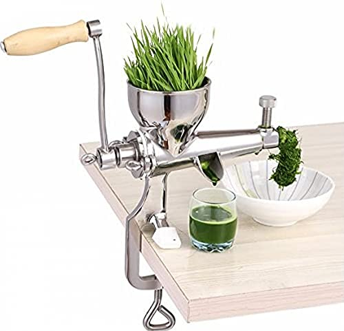 KJHYYPP Spremiagrumi Manuale in Acciaio Inossidabile per Erba di Grano, Spremiagrumi Manuale A Spirale Lento, Spremiagrumi per Frutta, Erba di Grano, Verdura, Succo D'arancia