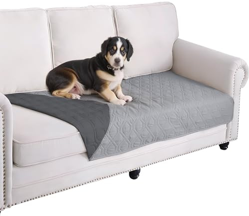 Manta Impermeable para Perros - Protección para Sofá, Cama y Coche - Antideslizante, Disponible por Ambos Lados y Suave, Alfombrilla Resistente para Perros Grandes y Pequeños, Lavable (30x70 Pulgadas)
