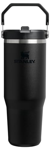 Stanley IceFlow 2.0 Flip Straw Tumbler with Handle 30 oz | Twist On Lid and Flip Up Straw | Leakproof Water Bottle | Insulated Stainless Steel | BPA-Free | Black 2.0