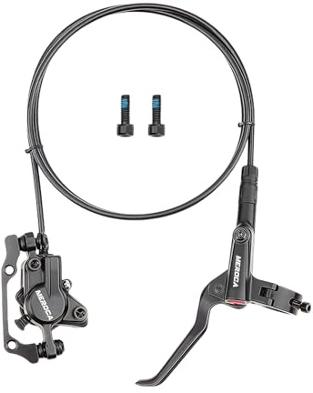 ENGWE MTB Bike Disc Brake Set, Aluminum Alloy Hydraulic Disc Brake for Mountain Bike, Road Bike, Bicycle Brakes levers with Fixing Screws (Left Rear, Rear1400mm)