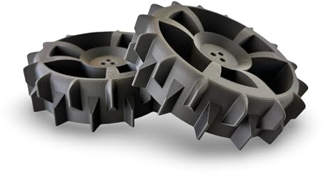 LAYERSMITH® 2x Antriebsräder für Bosch Indego [Serie 300/350/400/500/700] - Besserer Halt & Geländetauglich dank Spikes, Robuste Ersatzräder Offroad
