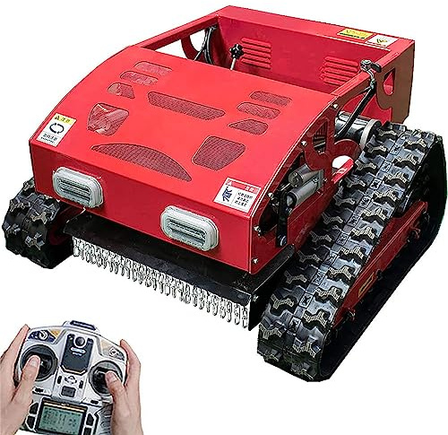 Tondeuse à essence, robot tondeuse à gazon, 4 tondeuses à essence Sroke avec télécommande, tondeuse à chenilles 7,5 HP montée jusqu'à 45° d'inclinaison, pour ferme, jardin, verger