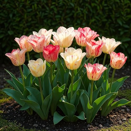 Blomsterlökar - Tulpan 'Hemisphere mix' - Olika färger - 12 stycken - Lökstorlek 11/12-20-50cm - Ø5cm - Trädgårdsväxt - Flerdeal