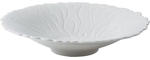 Desserttallrikar Vitt porslin kreativ reliefkant skål tallrik restaurang djup hotell pastatallrik Middagsservis(7inch)