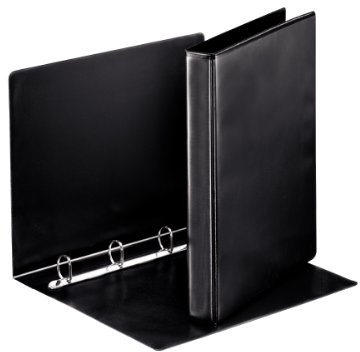 Esselte 4 Ring Binder, PP, Holds up to 190 Sheets, 42 mm Spine, 49733 - A4, Black