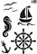 Schablone Maritim, A4, 5 Motive