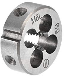 sourcing map Metrische Runde Schneideisen Maschinen Linksgewinde Legierter Werkzeugstahl M6