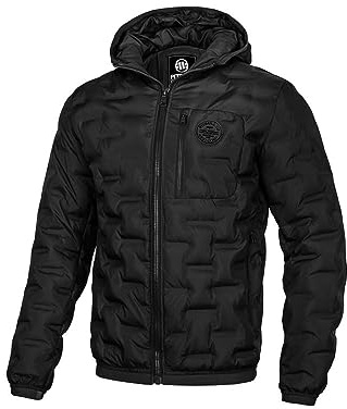 Pitbull - Giacca invernale da uomo con cappuccio Firestone, giacca da uomo con cerniera, tasche laterali comode, giacca trapuntata, perfetta per l'inverno.