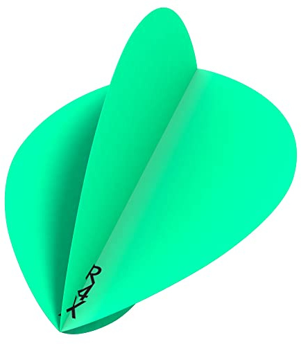 RUTHLESS F3445 R4X | 100 Micron Premium Extra Strong Dart Flights, Pear Shape, 3 Sets of 3 Flights, Green