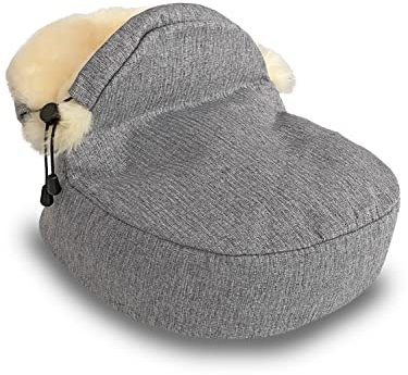 Rohn Moden Lammfell Fußwärmer – Hochwertiger Fußsack für unvergleichliche Wärme und Komfort, aus echtem Lammfell gefertigt, mit temperaturausgleichendem Effekt in stilvollem Grau