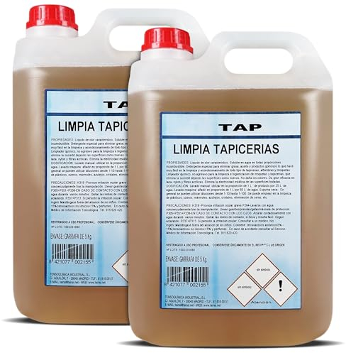 Limpiador de Tapicerias 10 litros | Asientos del Coche, Alfombras, Sofás, Téxtiles, Colchón, Moquetas, Salpicadero