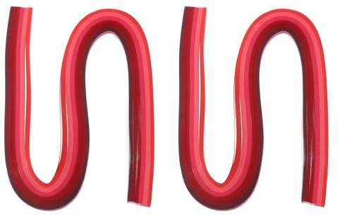 PATIKIL 240 st regnbåge quilling remsor, papper, 5 mm, 54 cm origami, papper, tätningsremsa för konst, gör-det-själv, hantverk, jul, röd