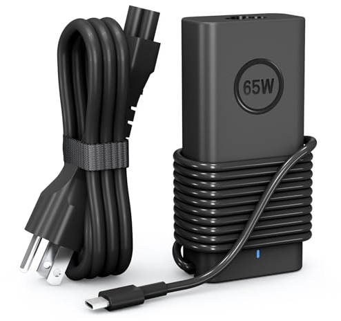 65W USB-C Compatible with Dell Laptop Charger XPS 13 and Latitude Charger 3340 3440 3540 3550 5420 5430 5520 5320 5340 5440 5550 7440 7490 7640 7410 7310 2-in-1 9440 2in1 Laptop - Power Cord Included