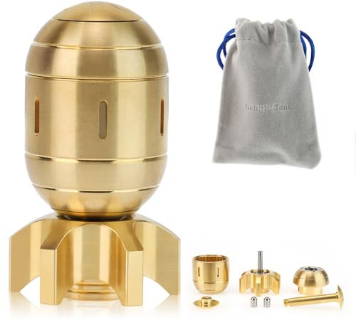 HengLiSam EDC Fidget Toys für Erwachsene, Metall Fidget Schreibtisch-Spinner, Clicker-Spielzeug für Erwachsene Angstzustände ADHS Cooles Büro-Gadgets Geschenk für Vater (Kupfer)