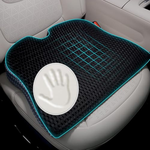 Sonhomay Cuscino universale per seggiolino auto, cuscino in memory foam, cuscino per sedile anteriore, cuscino a cuneo per sedie da ufficio, cuscino per sedia a rotelle reclinabile