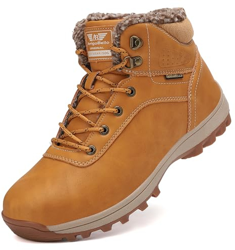 ARRIGO BELLO Botas Mujer Hombre Nieve Botines Invierno Cálido Zapatos Antideslizantes Forradas Boots fur Unisex 36-46(Amarillo,43)