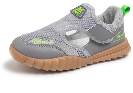 Dresofu Boys Grils Mesh Sandals Breathable Sneakers Tennis | Closed toe;Breatahble;Non-Slip;for kids toddler;great for beach walking hiking &casual