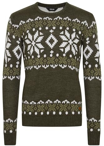 !Solid SDNorwig Maglione natalizio da uomo stile norvegese Pullover invernale a maglia grossa con stretch Scollo rotondo Vestibilità regular, M