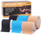 Kinesiologie Tape Physio Tape 5cm, Gelenke Unterstützung & Muskelschmerzlinderung, Schultern Plantar Fasciitis Knie Tape, Wasserdichtes & Latex Freies Kinesiotapes Sport Tape (Beige, Blau, Schwarz)