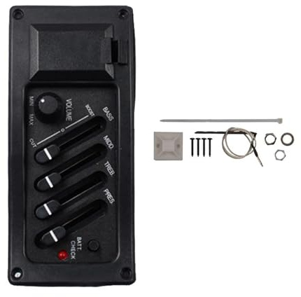 4-Band Akustikgitarren-Vorverstärker EQ Pickup Akustikgitarren-Verstärker Vorverstärker(Curve)