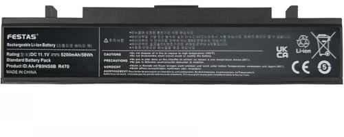 11.1V 5200mAh AA-PB9NC6B AA-PB9NS6B Batterie Compatible avec Samsung R428 R429 R519 R522 R523 R530 R540 R580 R470 RV510 RV511 R620 R718 R720 R780 Series Ordinateur pc Portable