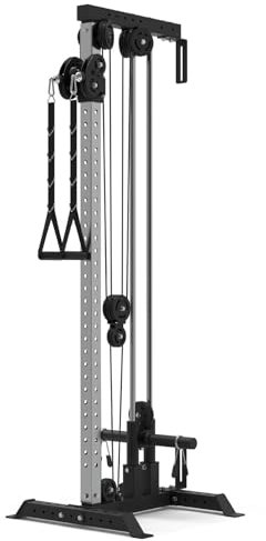 Train Hard® Wandmontage Latzugturm, Kabelzuganlage, Seilzugstation zur Brandneues Modell 2024 (A:W1F09826TH)