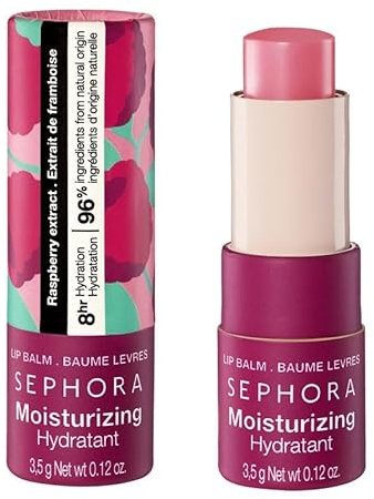 Sephora Collection - Bálsamo hidratante de labios para frambuesas (8 h, 3,5 g)
